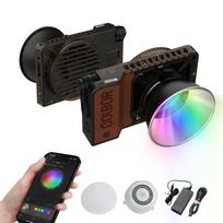 COLBOR W100R kišeninė RGB vaizdo lemputė 100 W fotografijos LED užpildymo lemputė 2700K-6500K pritemdoma APP UK Plug