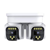 Dviguba „Wi-Fi“ kamera PTZ lauko 10x skaitmeninis priartinimas spalvotas naktinis matymas saugumo apsauga IP kamera automatinio sekimo iCam365 programa 4MP NO SD Card