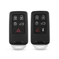 Skirta Volvo XC70 XC90 V50 V70 S60 išmaniajai kortelei Mažas 5/6 mygtukų automobilio rakto korpusas Dėklas Raktų pakabukai Tuščias keyless įėjimo nuotolinio valdymo pultelis Automobilio Neįpjaustytas įdėklas Avarinis peiliukas 5 Buttons Key Shell Blade