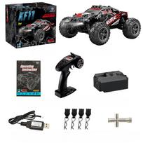Naujas 4WD 1:16 2,4 G visureigis RC automobilis 4WD 33 km/h elektrinis didelio greičio drifto lenktynių IPX6 vandeniui atsparus nuotolinio valdymo žaislas vaikams, dovanos 1 Battery raudona