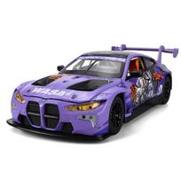Bendras leidimas 1/24 mastelio BMW M4 GT3 lydinio sportinio automobilio modelis lietas metalas lenktyninio automobilio modelis garsas šviesa vaikams dovana violetinė