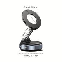 Magnetinis automobilio telefono laikiklis siurbtukas Vakuuminis telefono laikiklis 360° pasukamas ir sulankstomas telefono laikiklis, tinkantis išmaniesiems telefonams juoda