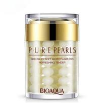 BIOAQUA Natūralių perlų drėkinamoji naktinė kaukė veidui, drėkinanti, kontroliuojanti riebalų išsiskyrimą, veido kaukė, odos priežiūros kremas 60ml