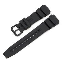 Casio DW-290 DW-340 AD-300 vyriškas laikrodžio dirželis su dervos guma, juodas, vandeniui atsparus silikoninis dirželis, 19 mm. 19mm juoda