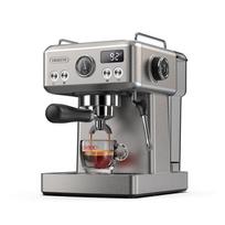 HiBREW H10A Pusiau automatinis espreso kavos aparatas, 19 barų slėgis, šalto/karšto kavos ruošimo aparatas, pieno putotojas, reguliuojama temperatūra, 350 ml ąsotis sidabras