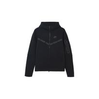 Nike Sportswear Tech Fleece su užtrauktuku Hoodie (Azijos dydis) Juodi vyriški gatvės drabužiai CU4490-010 XXL