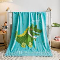Animacinis stiliaus flanelės vilnos vaikiška antklodė - Vienas sluoksnis, visų sezonų, maža užklotinė su apvadu 100*140CM žirafa
