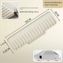 Virtuvės kriauklės kilimėlis Silikoninis nutekėjimo kilimėlis Pilkos ir baltos spalvos white - 35*6CM