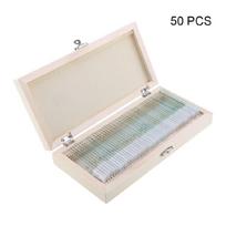 Mikroskopo paruoštų preparatų rinkinys, kad galėtumėte pažinti biologijos grožį 25/50/100 Vnt.