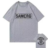Sons of Anarchy SAMCRO Print T-shirt Men Women Trend Hip Hop Rock Oversized Short Sleeve Tee Summer Cotton T Shirts Clothes Tops 4XL