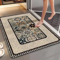 Neslystanti vonios sugeriamoji kilimėlis - Tualeto ir prausyklos prieangio kilimas 40*60cm-Diatom Mud Gen 2 gray