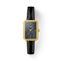 Tissot Leather Strap black mother of pearl Dial Men's Fashion Watch T160.110.36.126.00 juoda