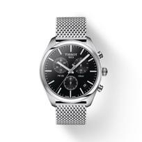 Tissot T101.417.11.051.01 vyriškas laikrodis su nerūdijančio plieno laikrodžiu juoda