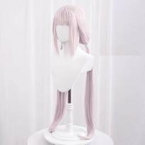 Anime 100cm NEKOPARA šokoladinis šokoladinis ilgas uodegas rudas vanilinis Kawaii rožinis karščiui atsparus plaukų perukas Cosplay One Size rožinė
