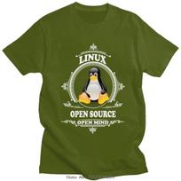 Juokingi Linux marškinėliai Atviro kodo atviro proto marškinėliai Unisex trumpomis rankovėmis Pingvinas Kūrėjas Programuotojas Koderis Marškinėliai 100% medvilnės marškinėliai L