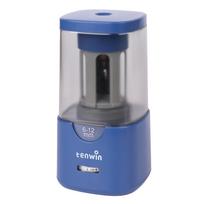 tenwin automatinis elektrinis pieštukų drožtuvas su 3 antgaliais automatiniu stabdymu ir greitai reguliuojamu galandimu W-US balta