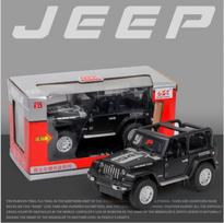 1/32 mastelio Jeep Wrangler 1941 lydinio automobilio modelis su šviesos ir garso efektais liejami automobilių žaislai berniukams Dovanų automobilių modelių žaislų modelių kolekcija 1/32-Size:15.5*7*7cm juoda