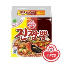 Ottogi Aštrūs Jūros gėrybių Ramen/Jin-Jjamg-Bbong Pakuotė 130g x 4 (2 Parinktys) 4PCS