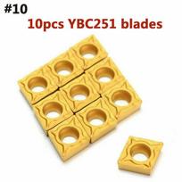 Universalus CNC karbido įdėklų peilių pjovimo tekinimo staklių tekinimo įrankių rinkinys, 10 vnt. DCMT070204 US735