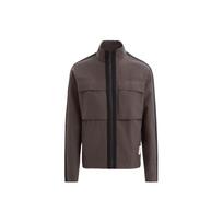 Timberland X Icebreaker Collaboration Wool Pocket Stand Collar Hidden Zipper Jacket Women jackets Brown A6J4WDV1 L
