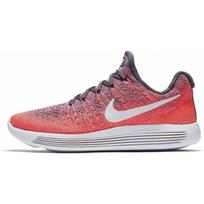 Nike LunarEpic Low Flyknit 2 Tamsiai razinų spalvos moteriški sportbačiai Raudoni Balti-Violetiniai-Žemės 863780-500 36.5