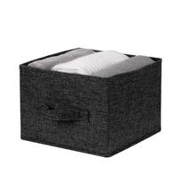 Medvilnės ir lino pakabinamas drabužių spintos organizatorius su daugiasluoksnėmis stalčiukais drabužiams ir apatiniams drabužiams Washable Faux Linen gray