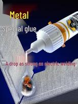 Didelio stiprio vandeniui atsparus metalo klijai aukštos temperatūros elektriniam suvirinimui ir ketaus vandens vamzdžių sujungimui Reinforced Metal Adhesive - 1 Pack with 3 Nozzles