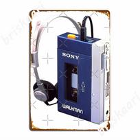 Walkman Metaliniai ženklai Klubas vakarėlis Garažas Klubas Retro Sienų dekoras Skardos ženklas Plakatai 20x30cm（7.8x11.8inch）