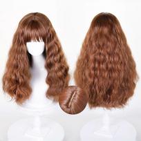 Hermionos perukas Mergaitei Cosplay Šviesiai rudas Ilgas Garbanotas Vilnonis Natūraliai Purus Pilnos Galvos Haris Poteris Perukas Wigs + Hairnet Clips