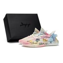 Adidas Originals Yeezy Boost 350 V2 Laisvalaikio batai Unisex Žemi Rožiniai/Geltoni/Mėlyni HQ6316(Team80-S-BOX) 40⅔
