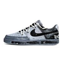 Nike Court Vision 1 žemi krepšinio/riedlenčių batai Vyriški Juodi Pilki DH2987-101(Team87-) 40.5