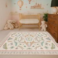 Temu Retro Moth Series Dirt-Resistant Floor Mat - Entrance & Living Room Door Doormat 50x80cm (Crystal Velvet) gray
