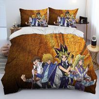 3D Yu-Gi-Oh MONSTER CARD Anime Warm Comforter Beding Set,Soft Duvet Cover Bed Linen Set Comfortable Quilt Cover Pilowcase,king Quen Sized Dimensions 120*200cm Single