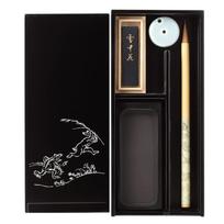 Akashiya Kaligrafijos rinkinys Echizen Choju Jinbutsu Giga Suaugusiems, Lakuotas, Juodas, (Choju Giga) Dizainas, Mažas, AR-08SC juoda