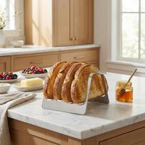 Stainless Steel Bread Rack Easy To Clean Bread Holder Toast Rack  Kitchen Organizer Style 2