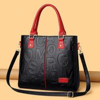 Yogodlns moteriška rankinė PU odinis pečių krepšys Didelės talpos Crossbody pirkinių maišelis 31*9.6*29cm raudona