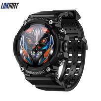 LOKMAT ATTACK 3 Sport Smart Watch Support Bluetooth Calls Fitness Tracker Širdies ritmo monitorius Jutikliniai išmanieji laikrodžiai telefonui juoda