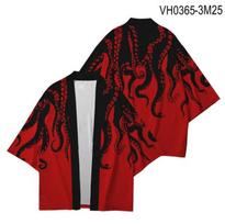 3D aštuonkojų spauda Laisvi japoniški gatvės drabužiai Moteriški megztiniai Harajuku Haori Kimono Cosplay Top marškinėliai Yukata S