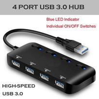 4 prievadų USB / C tipo 3.0 šakotuvas su atskirais LED maitinimo jungikliais, nešiojamasis duomenų šakotuvas, suderinamas perdavimo skirstytuvas YSL USB 3.0