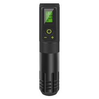Belaidis sukamasis tatuiruotės rašiklio aparatas nuolatinio makiažo aparato laiko funkcija 2000 mAh LED ekranas, skirtas Liner Shader 0,5 V Reguliuoti 3,5 mm eigą juoda