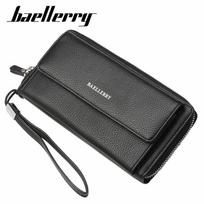 Baellerry Vyriškos Verslo Rankinės Mados Odinės Monetos Piniginės Piniginės Kortelių laikiklis Piniginė 21cm*11cm*5cm juoda