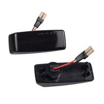 2 vnt. dinaminiai gintariniai LED šoniniai posūkių žibintai, skirti Mercedes For Benz C E S SL KLASĖMS W201 190 W202 W124 W140 Dynamic Smoked Black