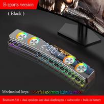 3600 mAh BT belaidžio žaidimo Bluetooth garsiakalbis Soundbar USB 3D stereo žemųjų dažnių garsiakalbis AUX namų vidaus garso juostos kompiuterio garsiakalbis juoda