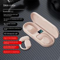 Naujas produktas Belaidės „Bluetooth“ ausinės nepatenka į ausis, kabantys ausyje, kabantys kaulinės laidumo ausinės abrikosas