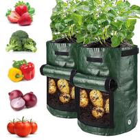 5/10 galonų bulvių išmaniųjų augalų augalų auginimo gėlių vazonai konteinerių auginimo maišeliai 5 gallon tamsiai žalia spalva