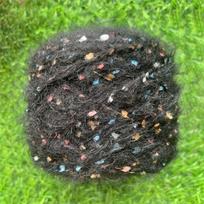 50 g / Roll Gypsophila Mohair verpalai  pasidaryk pats  šalikas, megztinis, kepurės siuvimo priedai juoda