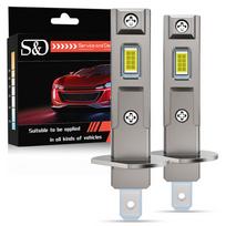 2vnt 25000LM H1 H3 LED priekinių žibintų lemputės Mini Canbus H1 Led lempa 40W CSP automobilio priekiniam žibintui be ventiliatoriaus DRL šviesos automatiniai diodiniai rūko žibintai 12V 6000K balta H1