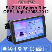 Android Carplay Automobilio Radijas SUZUKI Splash Ritz OPEL Agila 2008-2012 Multimedia Grotuvas Galvutės Blokas Stereo GPS Navigacija BT WIFI 2+32GB 1+16GB