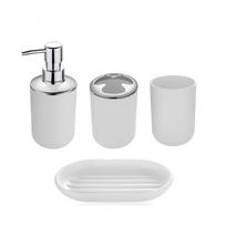 4/6 vnt. Plastikinis tualeto šepetys su laikikliu, dantų šepetėlių laikiklis, modernus vonios kambario dekoras, bendrabutis 4 pcs balta