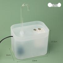 Automatinis tylus naminių gyvūnų vandens fontanas katėms ir šunims Crystal Elbow skaidrios baltos spalvos